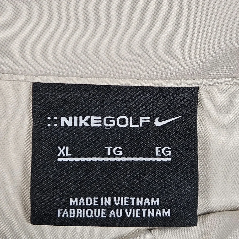 Nike Golf Jacket Mens XL Tan‎ 1/2 Zip 3M Open Championship Logo Windbreaker